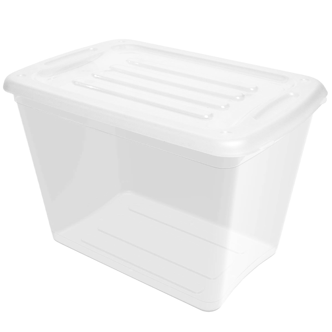 Gracious Living Storage Tote with Lid 72-L - Clear