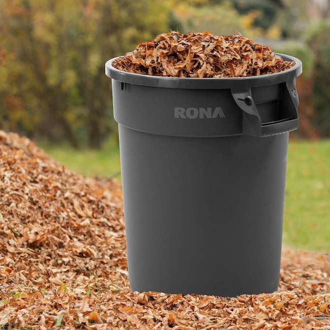 RONA Commercial Outdoor Garbage Can- 121L/32G with Cover - Grey
