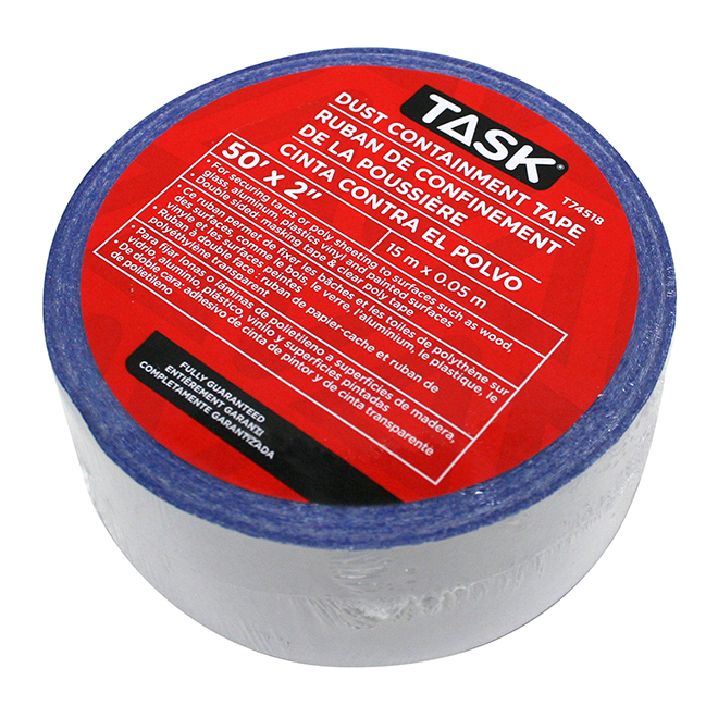 Task Dust Containment Tape - Double-Sided - Self-Adhesive - 50-ft Roll