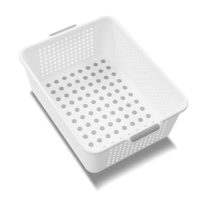 Madesmart Organizing Basket in White Plastic 5.1 x 10.8-in