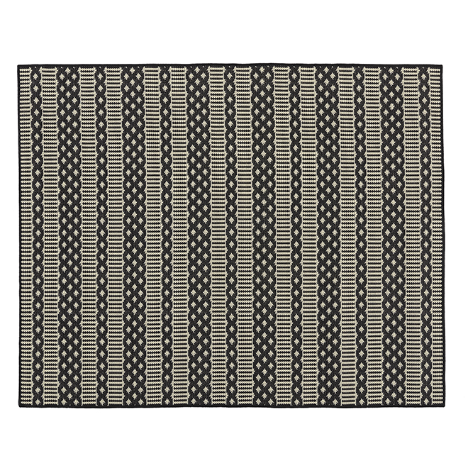 Fresco Indoor or Outdoor Mat - 5’ X 7’ - Black/Ivory MT1004600 Fresco Indoor or Outdoor Mat - 5’ X 7’ - Black/Ivory MT1004600