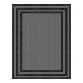 Fresco Baron Area Rug - Grey and Black - 5' x 7'