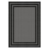 Tapis Multy Home Fresco Baron gris et noir de 8 pi x 10 pi