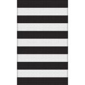 Multy Home 3-ft x 5-ft Black and White Polypropylene Cabana Outdoor Area Mat