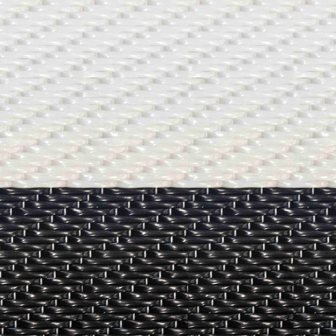 Multy Home 3 x 5-ft Black and White Polypropylene Cabana Outdoor Area Mat