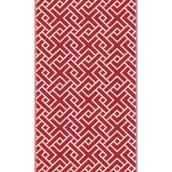 Multy Home Outdoor Area Mat - Geometric Pattern - 3-ft x 5-ft - Polypropylene - Red