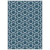 Tapis en polyester Multy Home bleu de 5 pi x 7 pi