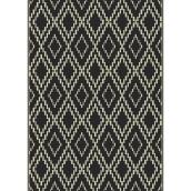 Multy Home 5-ft x 7-ft Black Polyester Carpet
