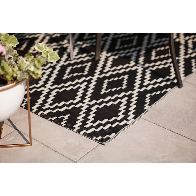 Grey Tribal Sustainable Rug Eco Friendly Recycled 3D Cotton Indoor Runner Mat