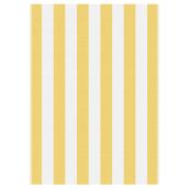 Multy Home 5-ft x 7-ft Striped Yellow and White Exterior Carpet