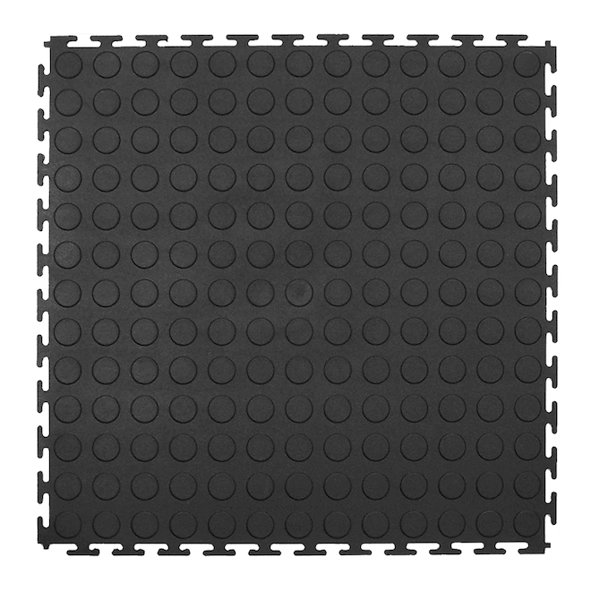 Multy Home Easy Tile 6-Pack Black 18-in x 18-in Recycled Rubber Utility Floor Tile