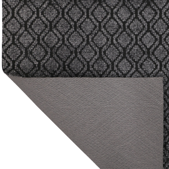 Multy Home 26-in W Cut-to-Length Needlepunched Grey/Black Polyester Runner