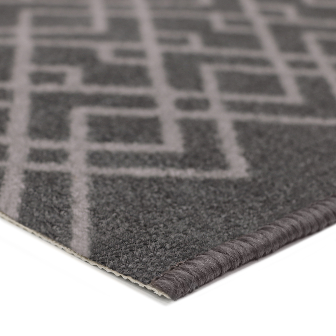 Tapis Multy Home de 26 po en polyester, gris, coupé à la longueur