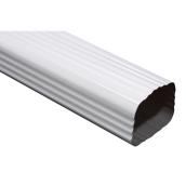 Tuyau de descente d'eaux pluviales pour gouttière par Euramax aluminium blanc 2 x 3 x 120 po