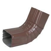 Euramax Gutter Front Elbow - Aluminum - Brown - 1 Per Pack - 3 1/4-in L x 2 1/4-in W x 9-in D
