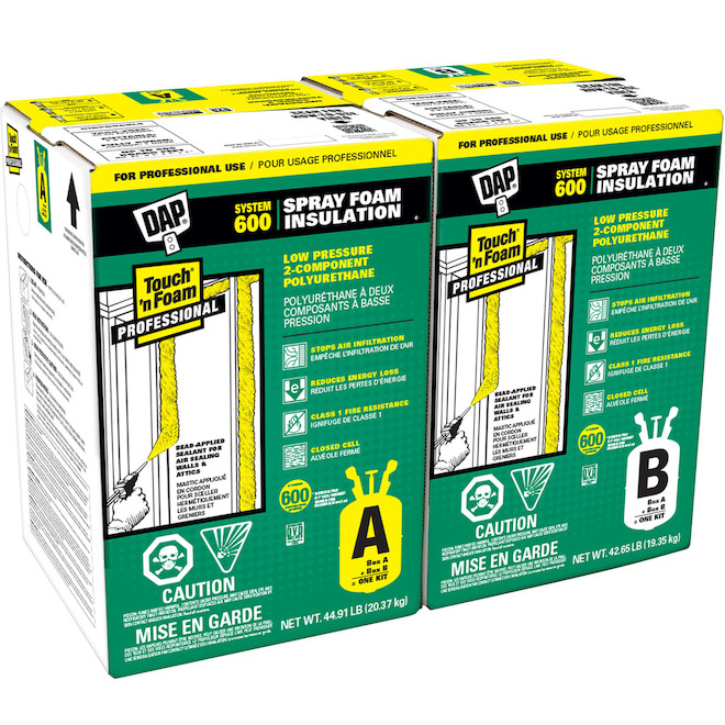 Touch'N Foam System 600 2-Component Spray Foam Sealant Kit - Low GWP