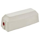 Base pour abris d'automobile de Pierres St-Leonard, 50 lb, blanche, trou central, 18 po x 7 po x 7 po