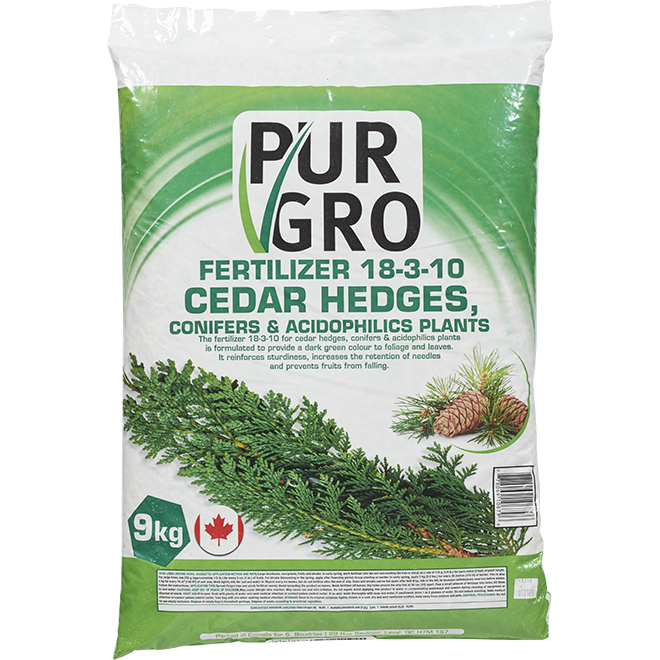 Image of Pur Gro | 18-3-10 9-Kg Cedar Hedge Fertilizer | Rona