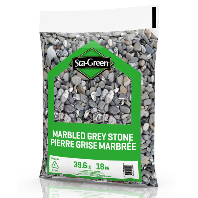 Sta-Green 18 kg Grey Marble River Stones