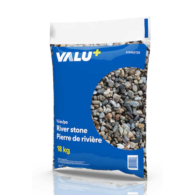 VALU+ 18-kg 3/8-in Multicolour River Stones 8481849 | RONA