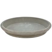 Clay Planter Saucer - Vulcano Graffiato - 7 1/2" - Grey