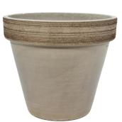 Jardinière en terre cuite Vulcano Graffiato, 13 3/4", gris