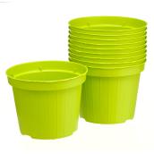 Norma Plastic Planter Pots - 4" - Cedar - 10/Pack