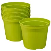 Paquet de 10 jardinières Norma en plastique, 5,5", cèdre