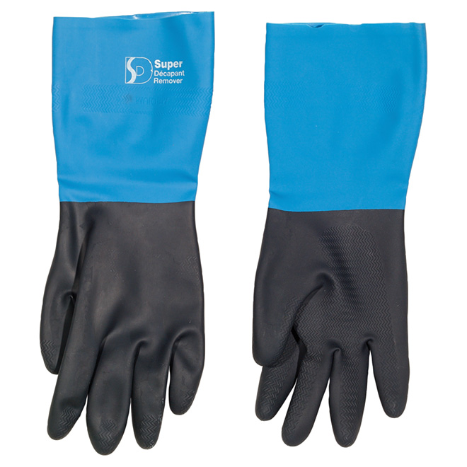 Gants de décapage Super décapant en néoprène bleu et noir moyen