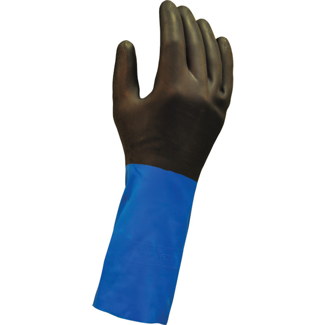 Gants de décapage Super décapant en néoprène bleu et noir moyen