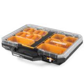 ToughBuilt StackTech Low-Profile Stackable Organizer with Clear Lid 21.1 x 18.7 x 3.7-in