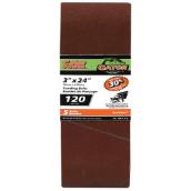 Gator Sanding Belts - Aluminum Oxide - 120-Grit - 24-in L x 3-in W - 5 Per Pack