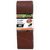 Rust-Oleum Gator 3-in W x 24-in L 40-Grit Aluminum Oxide Abrasive Red Resin Sanding Belts 5 Per Pack