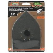 Papier abrasif détail autoagrippant Mouse, 50 grain, 8 trous, pqt-4