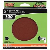 Gator Gatorpower Stick-On Sanding Discs - 5-in Dia - 100 Grit - Aluminum Oxide Abrasive - 15 Per Pack