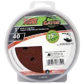 Gator Hook and Loop Sanding Discs - Aluminum Oxide - 40-Grit - 5-dia - 50 Per Pack