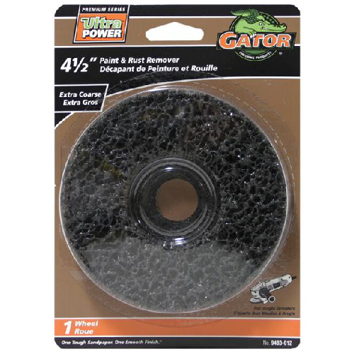 Gator Sanding and Stripping Wheel - Ultra Power - 4 1/2-in - Silicone Carbide - Paint and Rust Remover