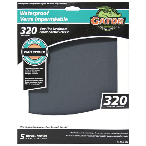 Gator Premium 9x 11Multi-Surface 220/320 Grit Sanding Sheets, 4 Count