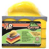 Gator Zip Sanding Sponge Holder - 3 Assorted Grit Sponges - Yellow - 3-in H x 5-in L x 1-in W