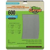 Gator Gatorpower Waterproof Finishing Sandpaper - 9-in W x 11-in L - 600 Grit - Silicon Carbide Abrasive - 5 Per Pack