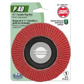 Meule à lamelles abrasives en céramique de 4 1/2" 40 GN