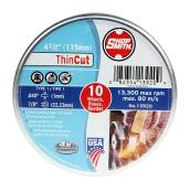 Meule à découper le métal, ThinCut, 4 1/2 po, paquet de 10