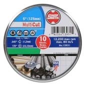 Meule à découper, MultiCut, 5 po, paquet de 10