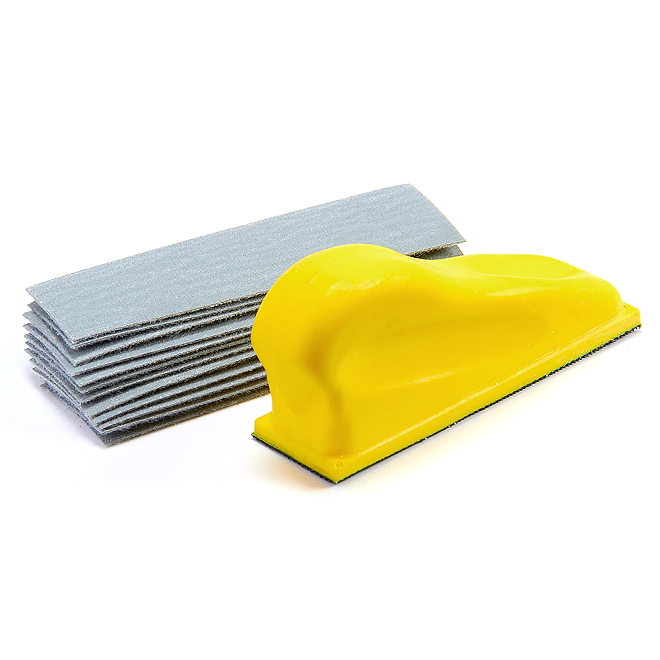 Shopsmith Micro Zip Kit - Sander Block - 12 Refill Sanding Papers - 120-Grit