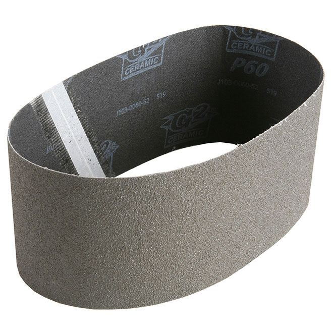 ShopSmith Ceramic Bi-Directional Sanding Belt - 3-in x 18-in - 100 Grit - Poly-Cloth Backing - Kevlar-Reinforced Joint