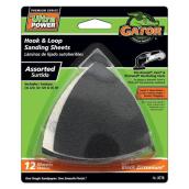 Gator Multi Grade Hook and Loop Detail Sanding Sheets (12-Pack)