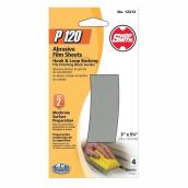 Feuilles abrasives de ponçage grain 120 Shopsmith 3 po x 5 1/4 po, 4/pqt