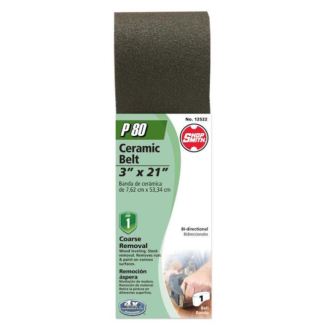Shopsmith 3-in x 21-in 80-Grit Ceramic Sanding Belt