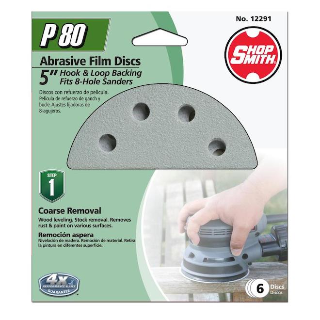 Shopsmith 6-Pack 5-in 80-Grit Sanding Discs