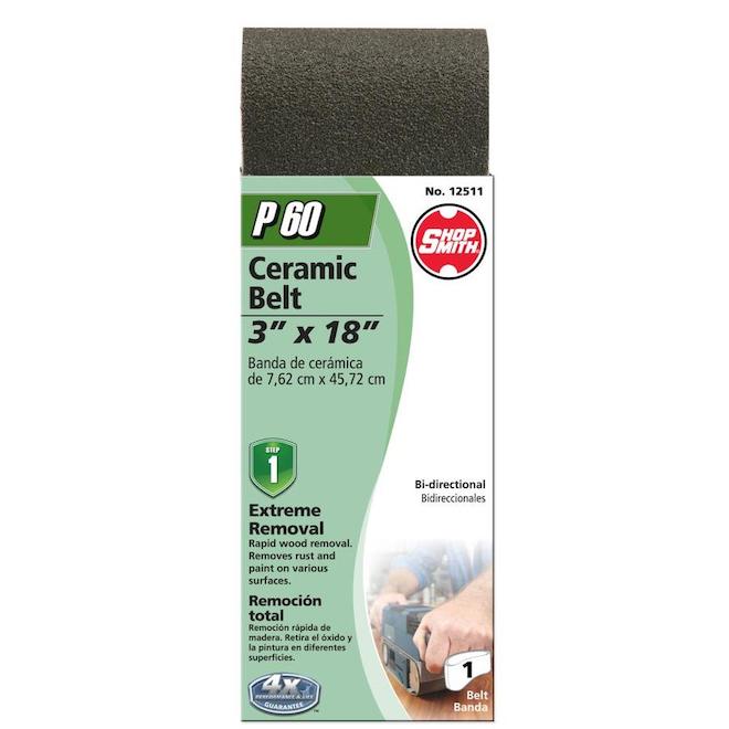Shopsmith 3-in x 18-in 60-Grit Ceramic Sanding Belt